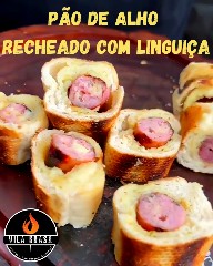 PAO DE ALHO RECHEADO C/ LINGUICA